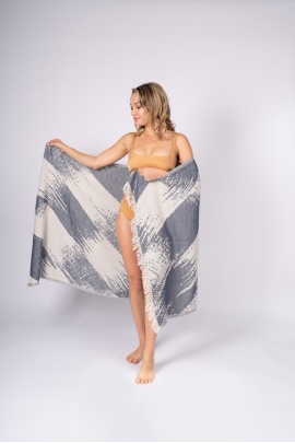 CHAPUTS Perge Navy Blue Peshtemal (Double Face)