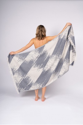 CHAPUTS Perge Navy Blue Peshtemal (Double Face)