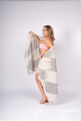 CHAPUTS Perge Grey Peshtemal (Double Face)