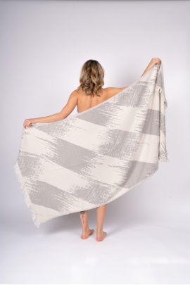 CHAPUTS Perge Grey Peshtemal (Double Face)