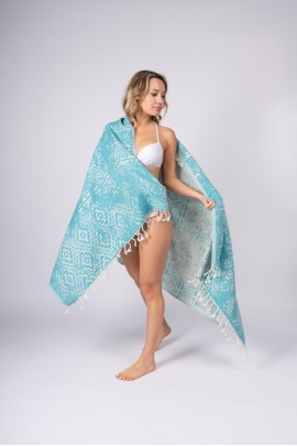 CHAPUTS Priene Turquoise Peshtemal