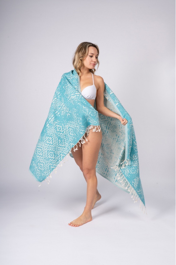 CHAPUTS Priene Turquoise Peshtemal