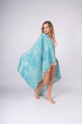 CHAPUTS Priene Turquoise Peshtemal