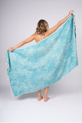 CHAPUTS Priene Turquoise Peshtemal