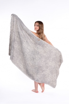 CHAPUTS Priene Grey Peshtemal