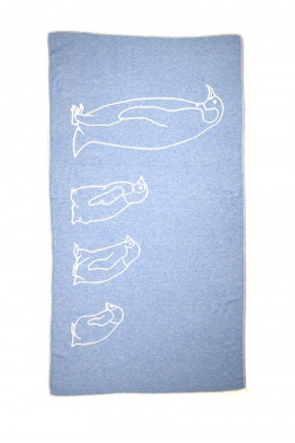 SAUDADE Penguin Blue Peshtemal (Sustainable Cotton)