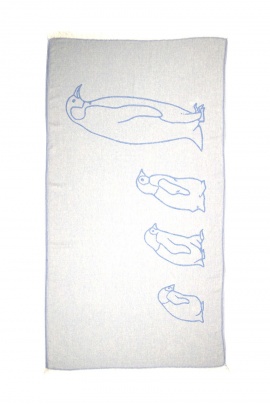 SAUDADE Penguin Blue Peshtemal (Sustainable Cotton)