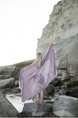 SAUDADE Elephant Purple Peshtemal (Sustainable Cotton)