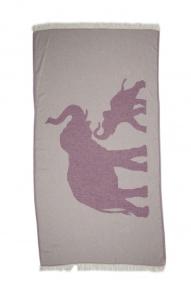 SAUDADE Elephant Purple Peshtemal (Sustainable Cotton)