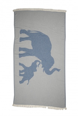SAUDADE Elephant Blue Peshtemal (Sustainable Cotton)