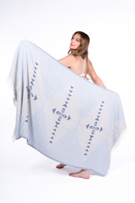 CHAPUTS Knidos Blue Peshtemal