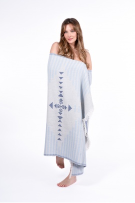 CHAPUTS Knidos Blue Peshtemal