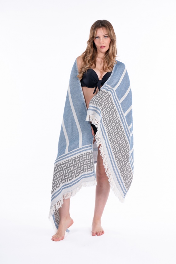 CHAPUTS Letoon Navy Blue Peshtemal