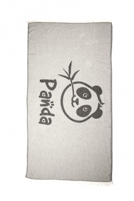 SAUDADE Panda Black Peshtemal (Sustainable Cotton)