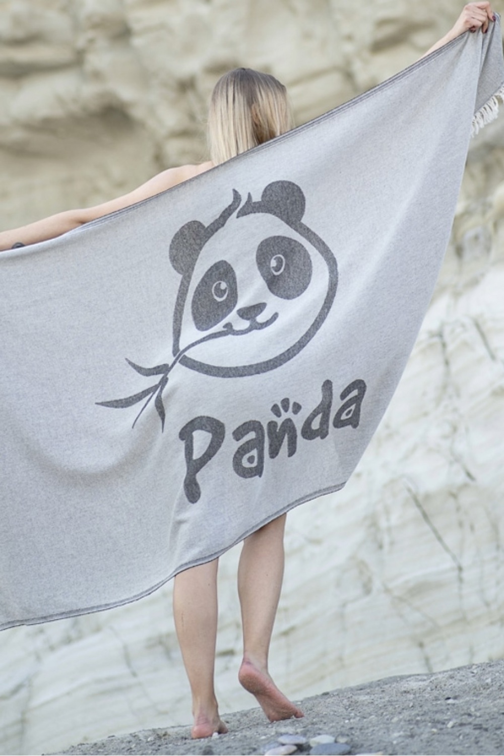 Panda Black Peshtemal