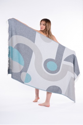 CHAPUTS Pergamon Blue Peshtemal