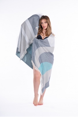 CHAPUTS Pergamon Blue Peshtemal