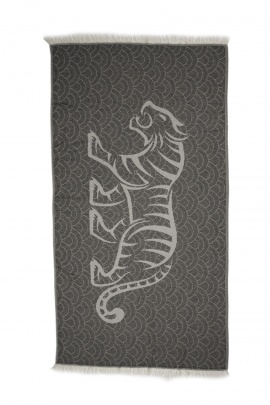 SAUDADE Tiger Black Peshtemal (Sustainable Cotton)
