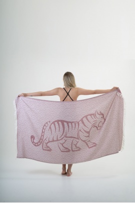 SAUDADE Tiger Red Peshtemal (Sustainable Cotton)