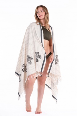 Tikal Wooden Printed Peshtemal