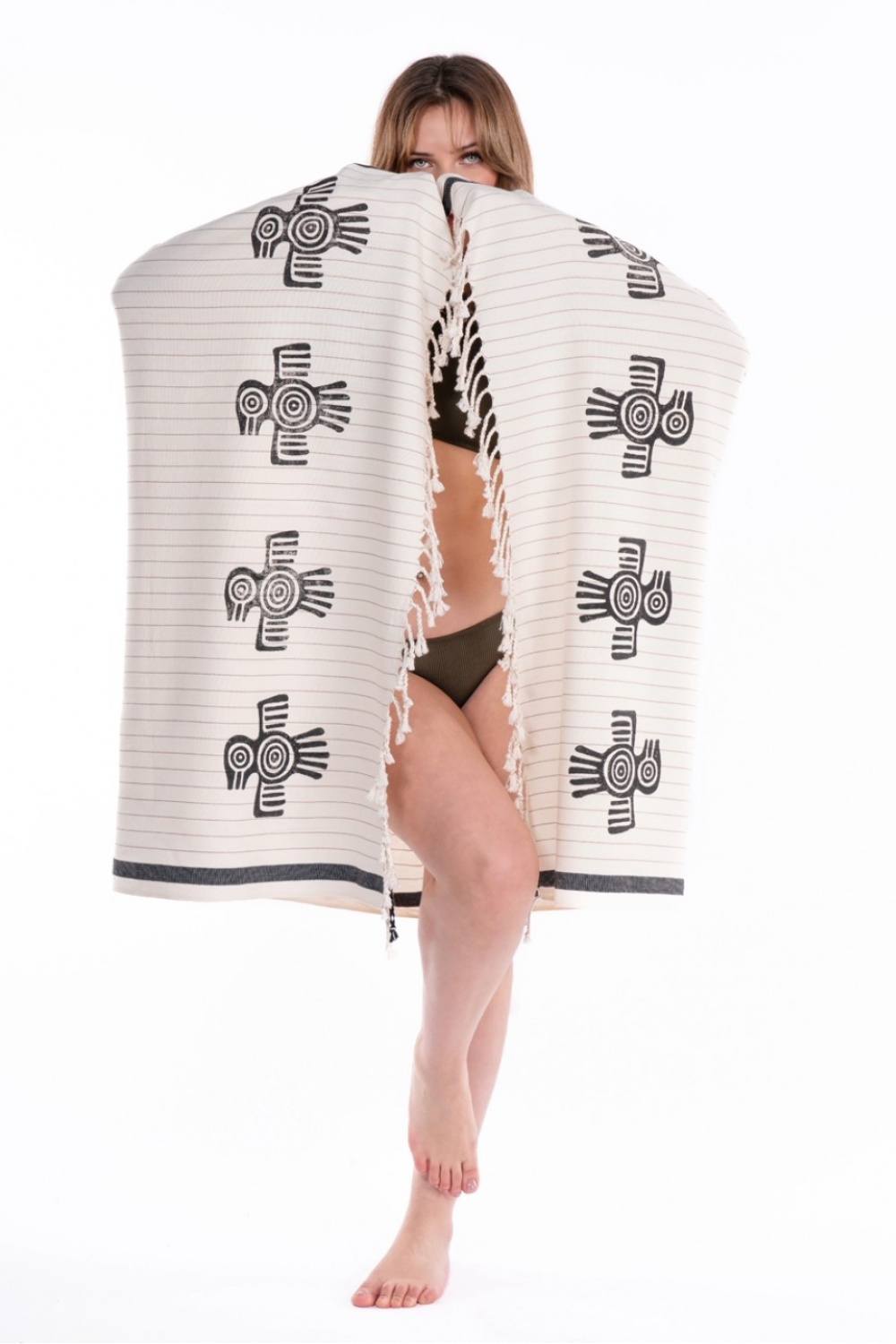 Tikal Wooden Printed Peshtemal