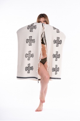 CHAPUTS Tikal Wooden Printed Peshtemal