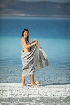 CHAPUTS Astrea Grey Peshtemal