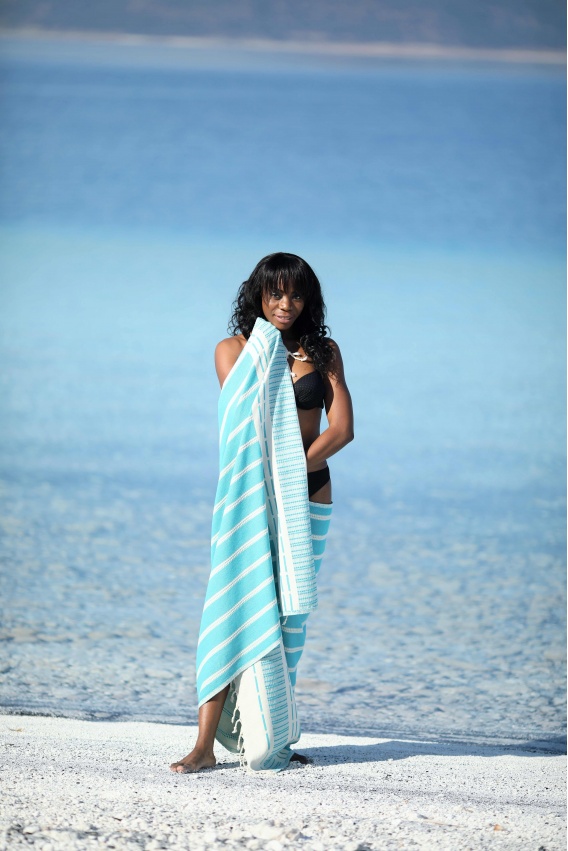 CHAPUTS Astrea Turquoise Peshtemal