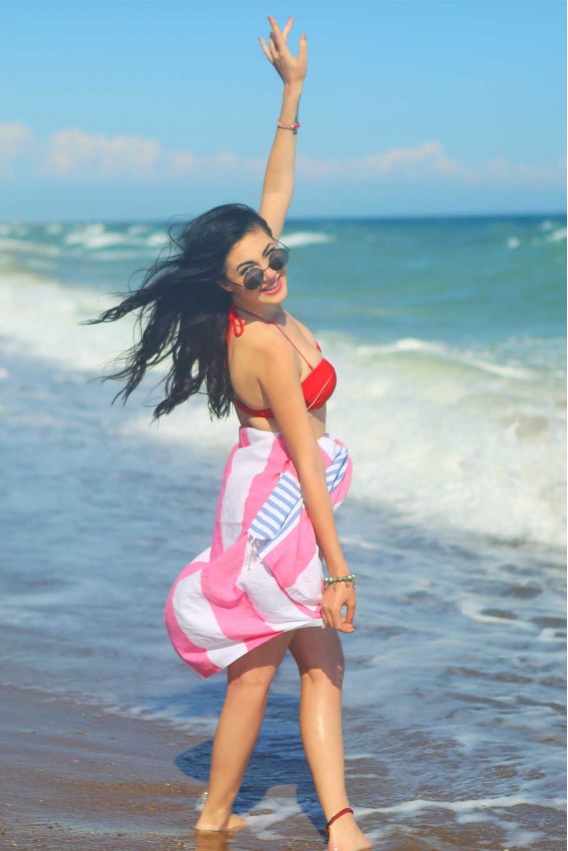 CHAPUTS Boreas Pink & Denim Blue Peshtemal