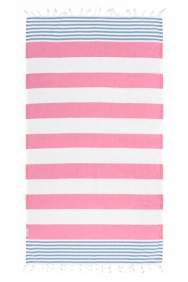 CHAPUTS Boreas Pink & Denim Blue Peshtemal