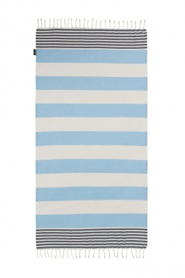 CHAPUTS Boreas Soft Blue & Navy Blue Peshtemal CHAPUTS Boreas Soft Blue & Navy Blue Peshtemal