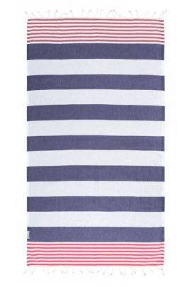 CHAPUTS Boreas Navy Blue & Red Peshtemal