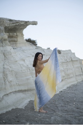 SAUDADE Cavoline Yellow & Blue Peshtemal (Sustainable Cotton)