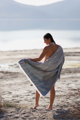 CHAPUTS Cone Blue Peshtemal CHAPUTS Cone Blue Peshtemal