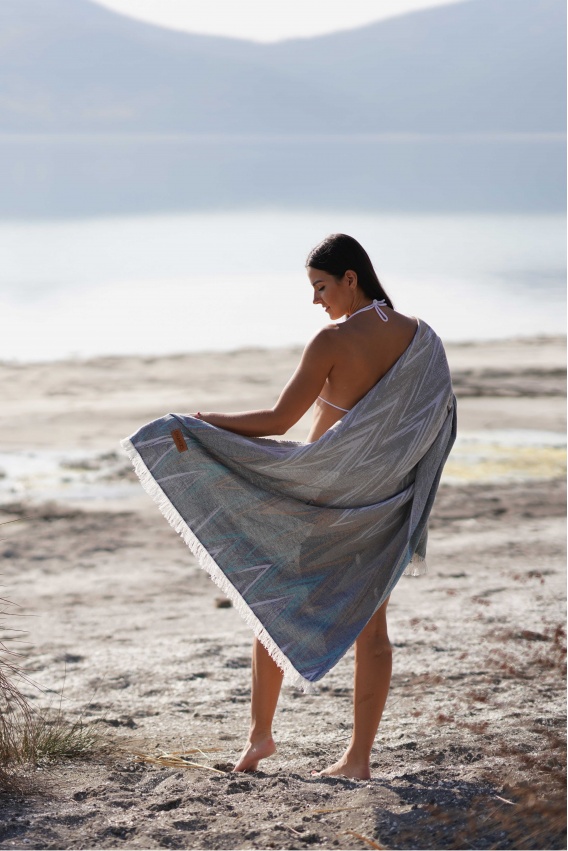 CHAPUTS Cone Blue Peshtemal