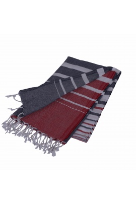 CHAPUTS Kanesh Navy Blue & Red Peshtemal