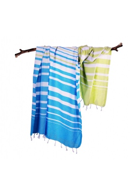 CHAPUTS Kanesh Blue & Green Peshtemal CHAPUTS Kanesh Blue & Green Peshtemal