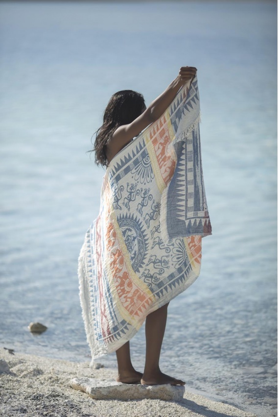 CHAPUTS Melanella Navy Blue Peshtemal