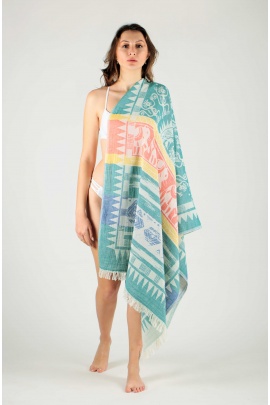 CHAPUTS Melanella Green Peshtemal  CHAPUTS Melanella Green Peshtemal