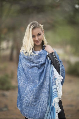 CHAPUTS Melongena Navy Blue Peshtemal  CHAPUTS Melongena Navy Blue Peshtemal