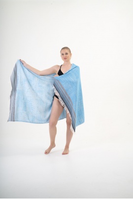 SAUDADE Melongena Turquoise Peshtemal (Sustainable Cotton)