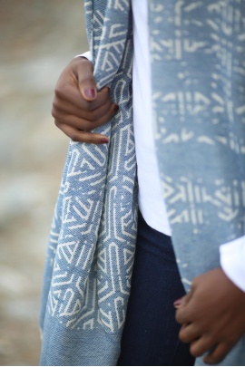 CHAPUTS Natica Navy Blue Peshtemal  CHAPUTS Natica Navy Blue Peshtemal