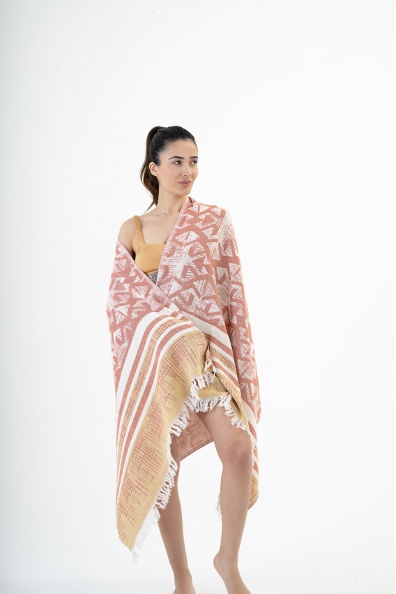 SAUDADE Nautilus Red Peshtemal (Sustainable Cotton)