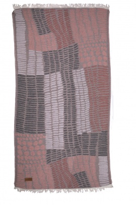 CHAPUTS Nerite Grey & Pink Peshtemal