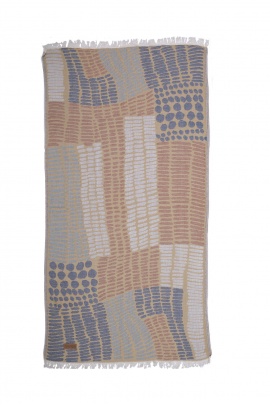 CHAPUTS Nerite Yellow & Blue Peshtemal CHAPUTS Nerite Yellow & Blue Peshtemal