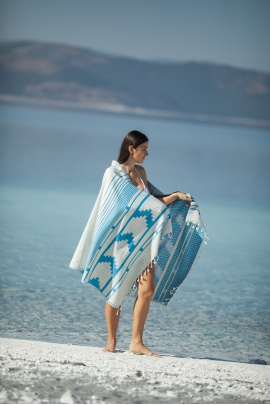 CHAPUTS Nesta Turquoise Peshtemal CHAPUTS Nesta Turquoise Peshtemal