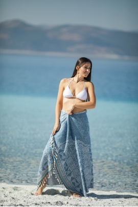 CHAPUTS Oleria Navy Blue Peshtemal CHAPUTS Oleria Navy Blue Peshtemal