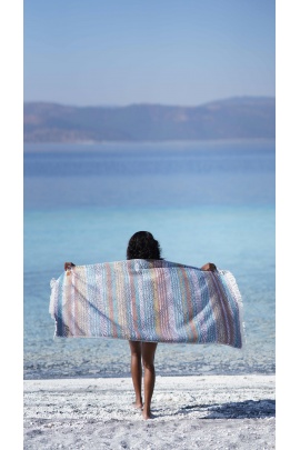 CHAPUTS Pica Navy Blue & Yellow Peshtemal