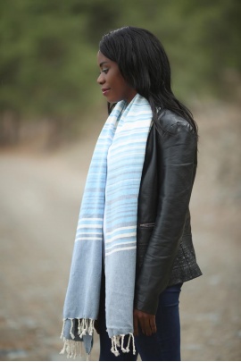 CHAPUTS Tegula Blue Peshtemal