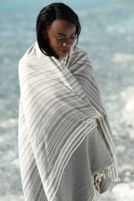 CHAPUTS Tegula Black Peshtemal